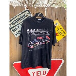 Vintage Y2K Dale Earnhardt Jr. black NASCAR Double Sided T-shirt XL